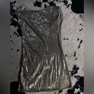 Alice + Olivia Gold Sequin Dress Small